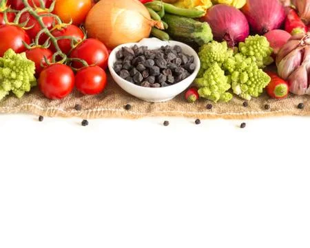 Black chickpea with vegetables Stock Photos