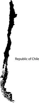 Black chile map Stock Illustration