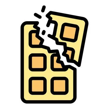 Black chocolate bar icon vector flat Stock-Illustration
