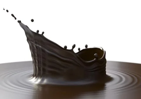 Black chocolate splash Stock Illustration