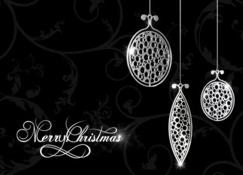 Black Christmas background Stock Illustration
