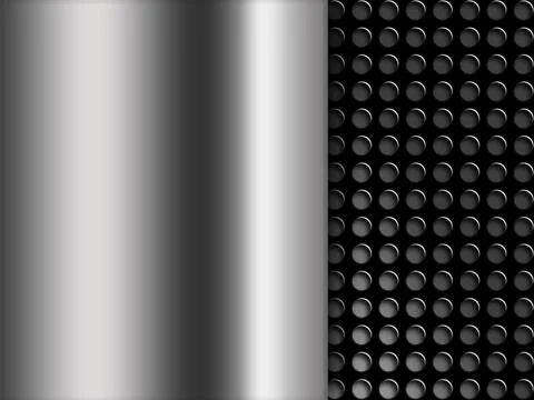 Black chrome metallic mesh Stock Illustration