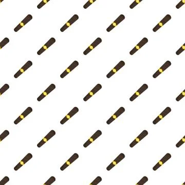 Black cigar of cuba icon, flat style Stock Illustration