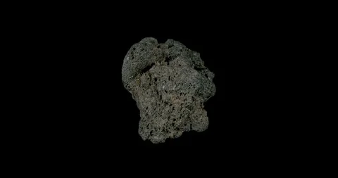 Black Cinder Lapilli from Fuji Turning on Black Vidéo 111038802