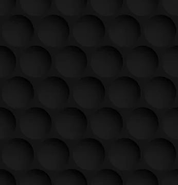 Black circle abstract seamless pattern background Stock Illustration