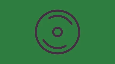 Black circle and isolated on green screen background 動画素材 336954762