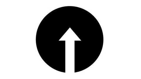 Black circle with up arrow Stock Illustration
