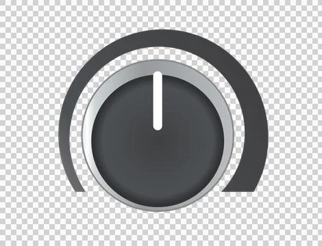 Black circle audio mixing console controller button icon Stock Illustration