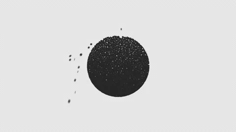 Black Circle being made with dropping multiple balls Stock Footage 141252101