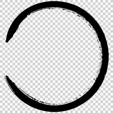 A black circle brush  material Illustrazione stock
