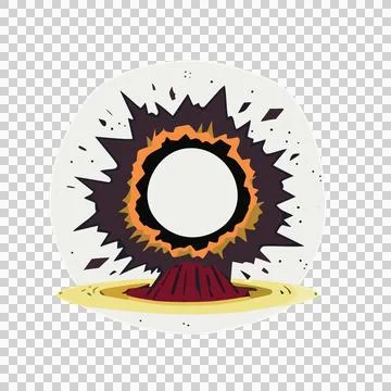 Black Circle Explosion Silhouette exploding shockwave white Stock Illustration