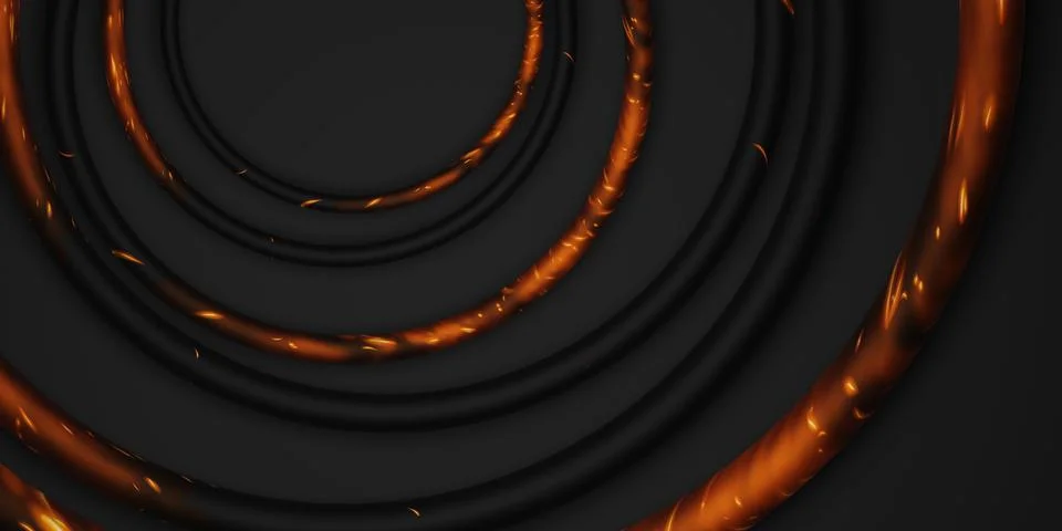 Black circle frame background black background simple luxury for paste text 3 Stock Illustration