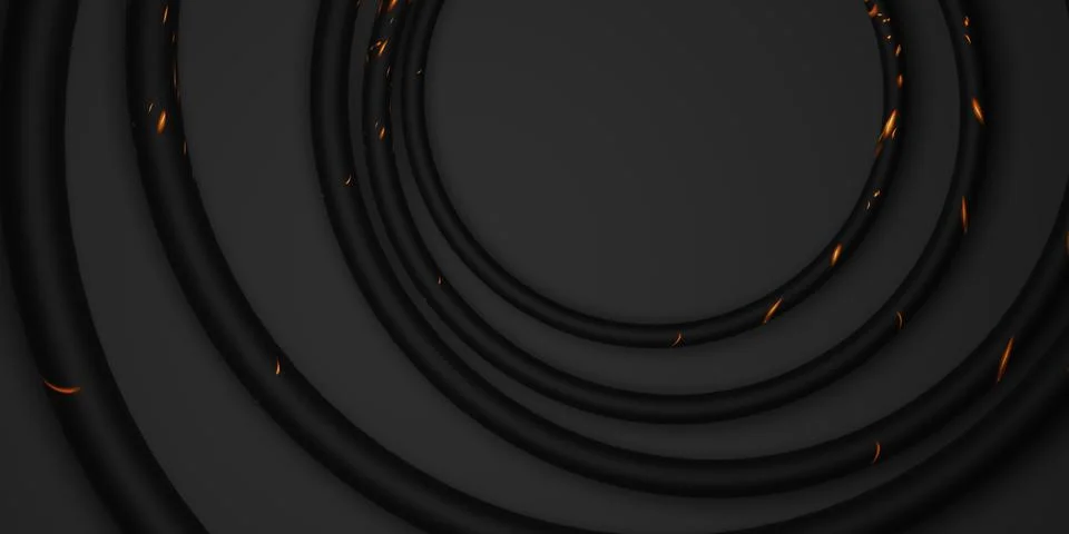 Black circle frame background black background simple luxury for paste text 3 Stock Illustration