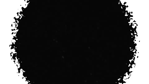 Black circle frame placeholder seamless loop animation with rough grunge border. Stock Footage 339632311
