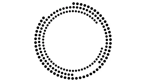 Black circle frame point white Stock Footage 260088104