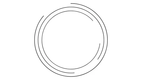 Black circle frame white Stock Footage 243636633