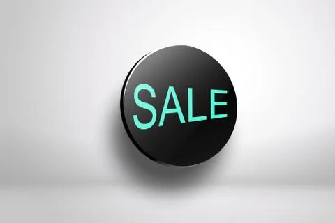 Black circle on grey background Stock Illustration