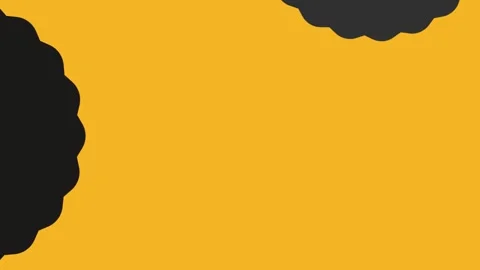 Black Circle Motion Yellow Minimal Loop Background Stock Footage 332914650