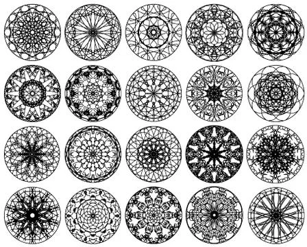 Black circle ornament design Stock Illustration