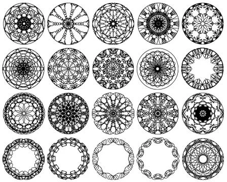 Black circle ornament design Stock Illustration