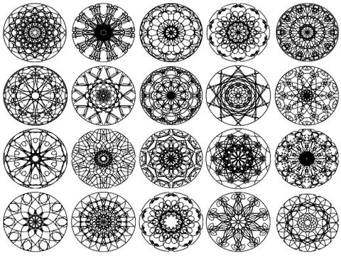 Black circle ornament design Stock Illustration