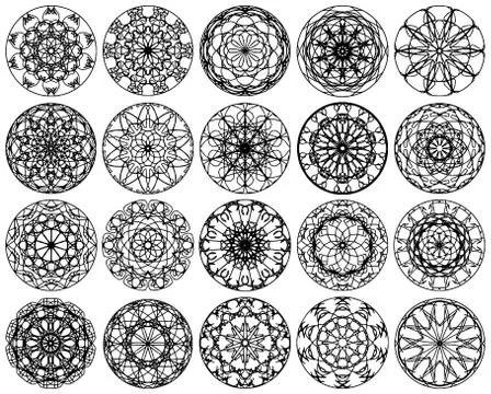 Black circle ornament design Stock Illustration