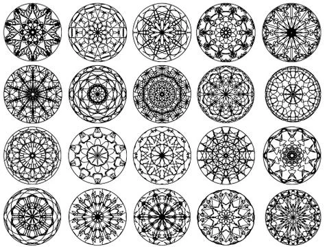 Black circle ornament design Stock Illustration