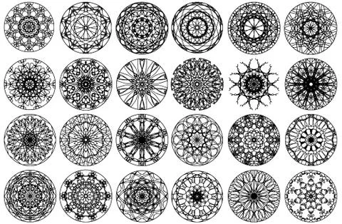 Black circle ornament design Stock Illustration