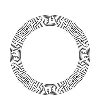 Black Circle Ornate Border Stock Illustration