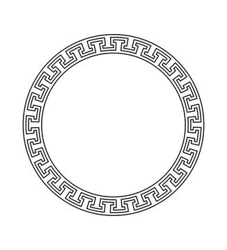 Black Circle Ornate Border Illustrazione stock