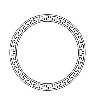Black Circle Ornate Border Illustrazione stock