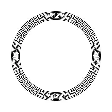 Black Circle Ornate Border Illustrazione stock