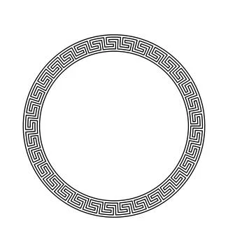 Black Circle Ornate Border Illustrazione stock