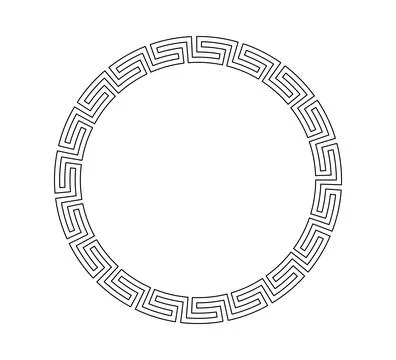 Black Circle Ornate Border Illustrazione stock