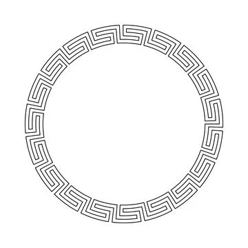 Black Circle Ornate Border Stock Illustration