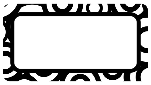 Black Circle Pattern Border Frame with White Space Stock Footage 340305819