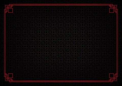 Black circle pattern chinese abstract background Stock Illustration