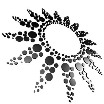 Black circle pattern Illustrazione stock