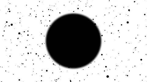 Black circle placeholder animation with smooth abstract dot particles floating. Stock Footage 329887380