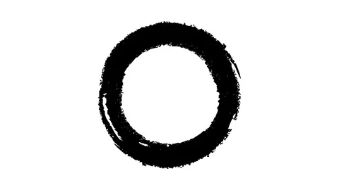 The black circle is resized with a brush Stock Footage 113562156