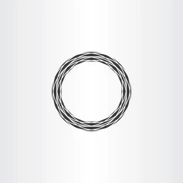 Black circle ring abstract vector background Illustrazione stock