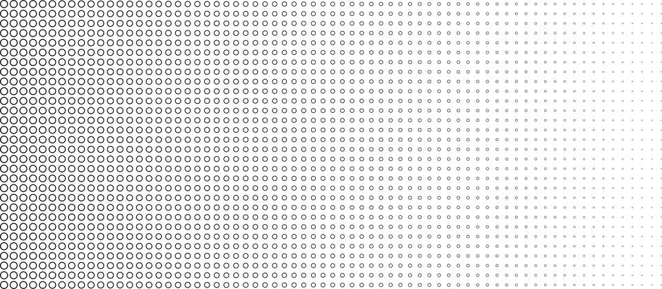 Black Circle Ring Halftone Pattern Wide Banner Background, Geometric Gradie.. Stock Illustration