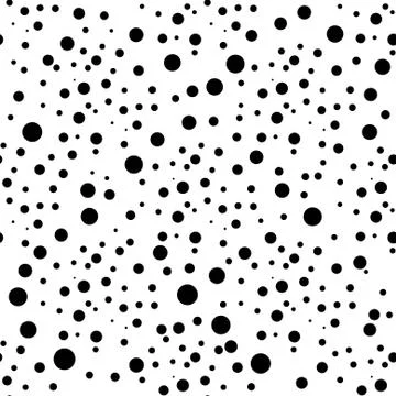 Black circle seamless pattern. Abstract black geometric modern background. Ve Illustrazione stock