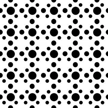 Black circle seamless pattern Stock Illustration