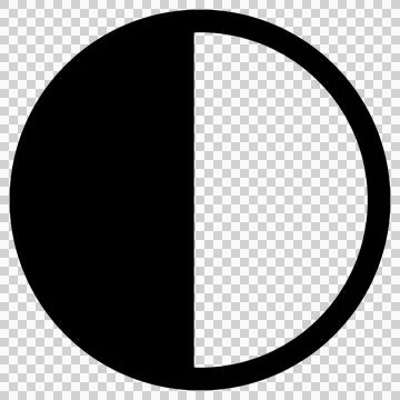 Black circle segment isolated on transparent background Stock Illustration