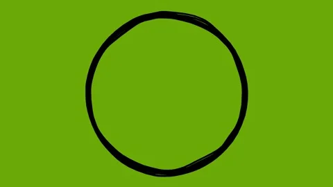 Black circle shape line boil effect animation Stock Footage 341878117