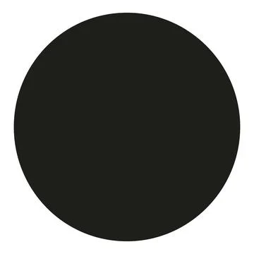 Black circle solid shape minimalist design element Illustrazione stock