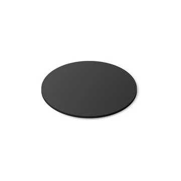 Black circle table mat or beer coaster, realistic vector illustration isolate Stock Illustration