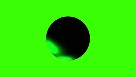 Black Circle on Vibrant Green Background Vídeo Stock 330920175