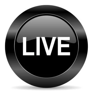 Black circle web button on white background Illustrazione stock